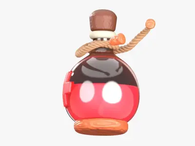 Health Potion 3D Illustration 3D model