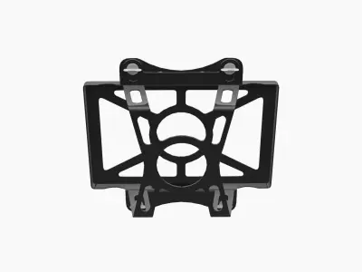 Braille battery mount support Low-poly 3D model