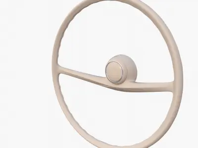 Generic 60s Car Steering Wheel 3D model