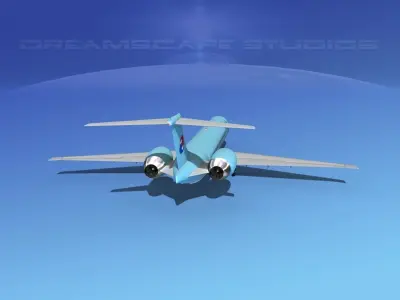 McDonnell Douglas MD83 Korean Air 3D model