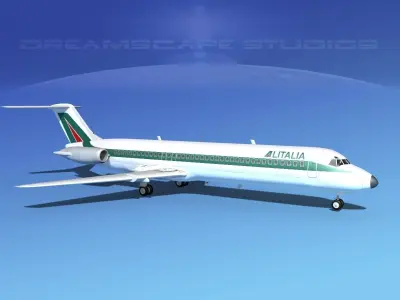 Douglas DC-9-40 Alitalia 3D model