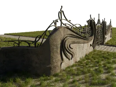 Art Nouveau Gate 3D model