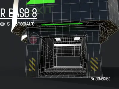 AIR BASE 8 - Dock 5 -  Specials - PBR Low Poly Low-poly 3D model