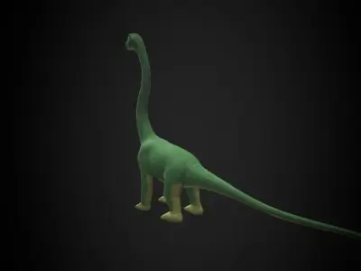 Cartoon Diplodocus Dinosaur Low-poly 3D model