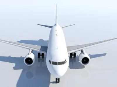 Airbus A320 ceo CFM Sharklets Static Blank  Low-poly 3D model