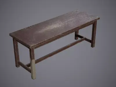 Bench Painted Free low-poly 3D model