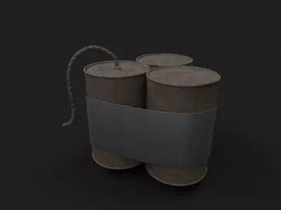Beancan Satchel Charge Low-poly 3D model