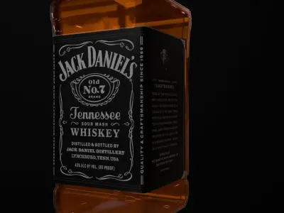 WHISKEY JACK DANIELS Free low-poly 3D model