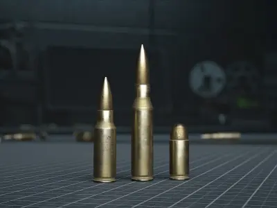 Bullets x3 3D model