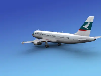 Airbus A320 Cathay Pacific 3D model