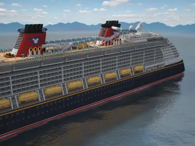 Disney Dream Cruise Ship 3D model