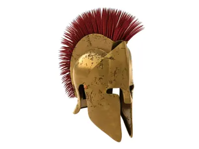 3D Greek Spartan Helmet Free 3D model