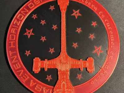 Red IASA Event Horizon Wall Plaque 3D print model