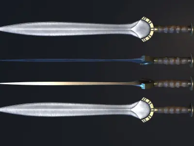 Celtic Sword Low-poly 3D model