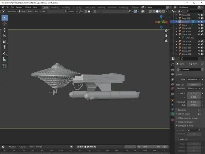 Space 1999 Hawk Spaceship 3D model