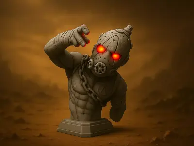 Borderlands 4 Psycho Bust 3D print model