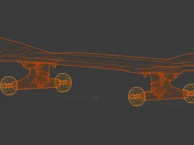 Skateboard for any game engine Low-poly 3D model