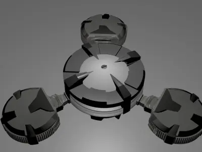 Space-ship 3D model drone Low-poly 3D model