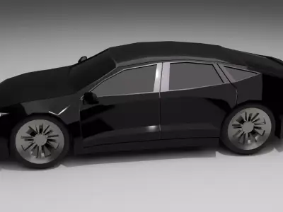 Low Poly Luxury Car Game Ready Vehicle FBX OBJ STL Low-poly 3D model