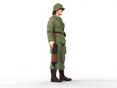 Female Toy Soldier 3D model