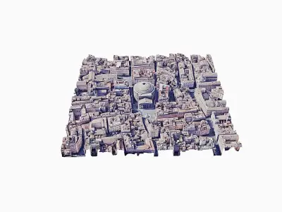 The Pantheon city Low-poly 3D model