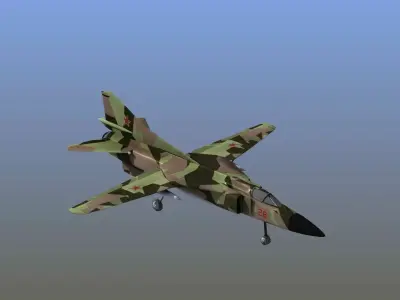 Mig-23 Flogger LD1 Low-poly 3D model