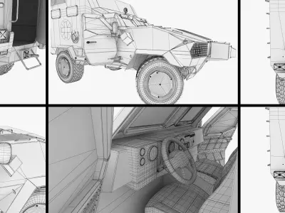 Ambulance vehicle collection 3D model