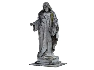 Jesus Sculpture Monument Low-poly 3D model