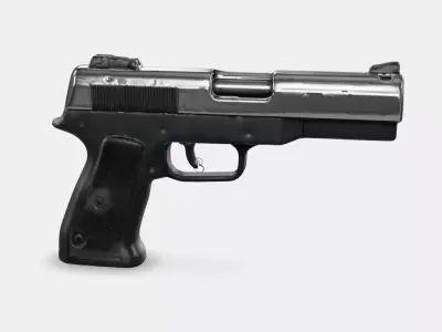 SleekHeavyLaserPistol Low-poly 3D model