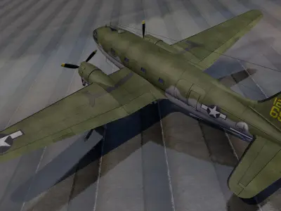 Curtiss-Wright C-46 Commando 3D model