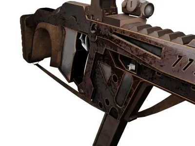 Stylized Smg Weapon Free 3D model