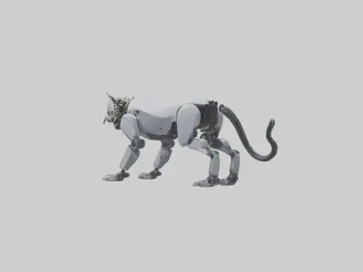 Robot version of a jaguar model 3D model