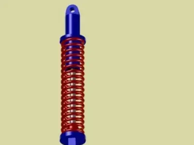 Shocks metal spring Free 3D model