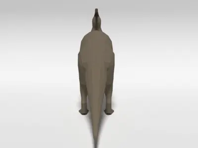 Low Poly Cartoon Parasaurolophus Dinosaur Low-poly 3D model