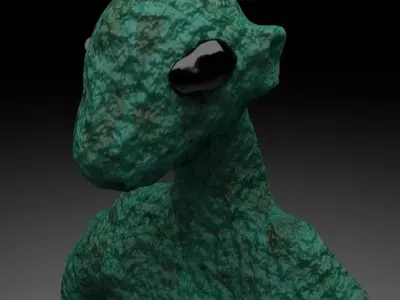 Alien Reptile 1 - Material d Free low-poly 3D model