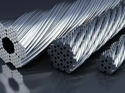 Steel ropes 3D model