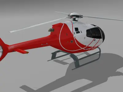 Eurocopter EC-120 HeliDax Low-poly 3D model