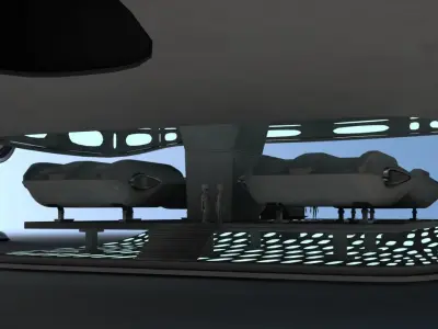 Futuristic UFO Space Ship 3D model