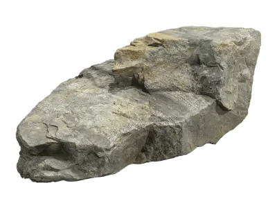  Cool Toned Curved Low Large Rock Boulder Model 