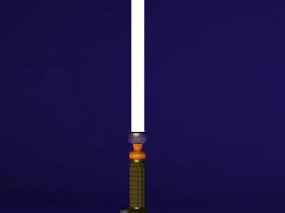lightSaber choose your color in texture nodes Low-poly 3D model
