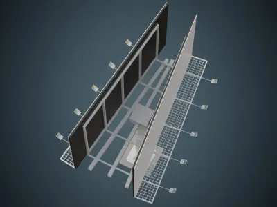 Billboard 3A Low-poly 3D model