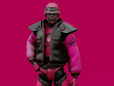 CYBORGTOPIA B-27  Rigged for Unreal Engine - Unity - MIXAMO 3D model