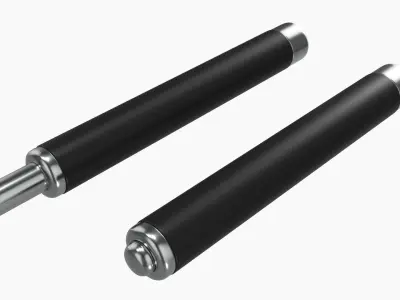 Telescopic baton metal 3D model