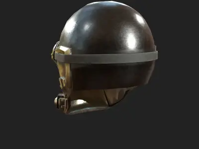 Scifi helmet ver 9 Low-poly 3D model