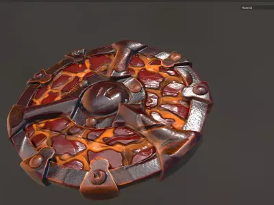 Shield Cartoon Low Poly Low-poly 3D model