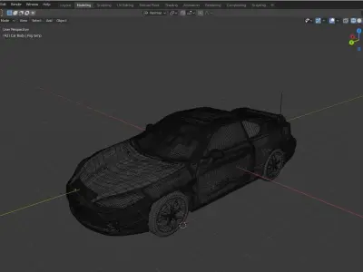 Hyundai Tiburon Coupe Car 2007-2009 Free 3D model