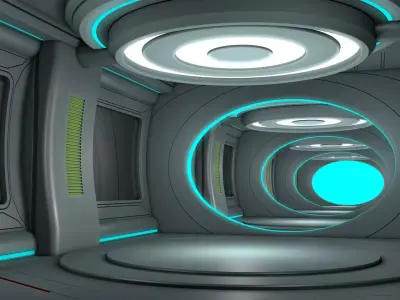 Sci Fi Corridor Laboratory 3D model purchase