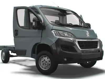 Peugeot Boxer Chassis Truck SCab 3450WB HQInterior 2023 3D model