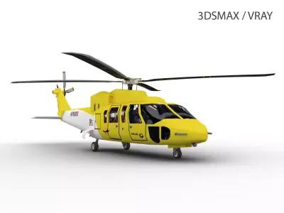 S-76 SIKORSKY Low-poly 3D model