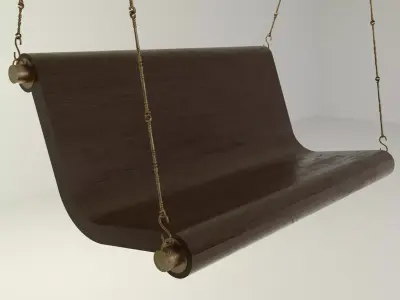 Unique Wooden Swing 3D model